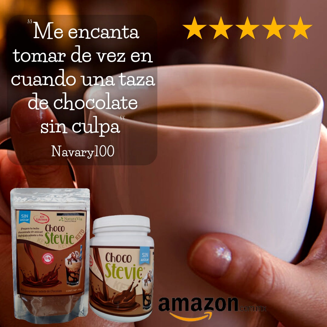 ChocoStevie - Polvo para preparar bebida de Chocolate sin azúcar
