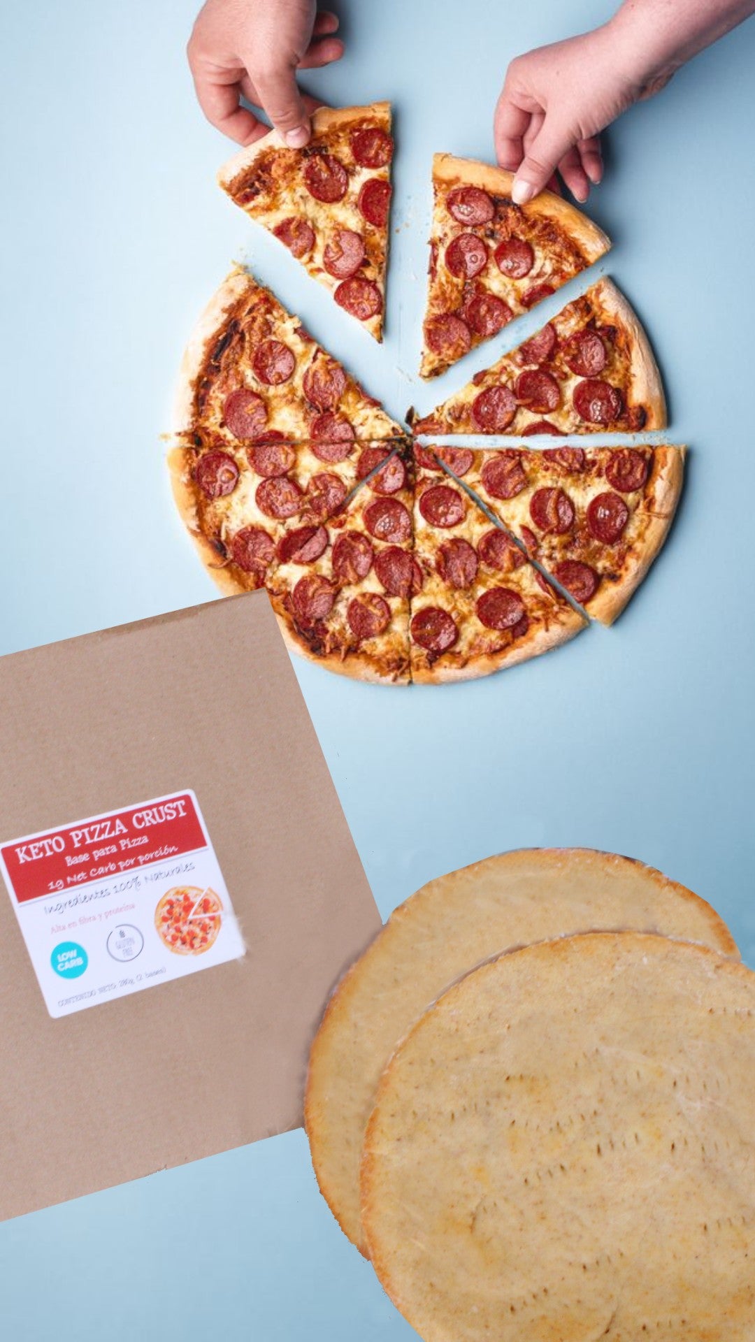 Bases para Pizza Keto (sólo envíos express, requieren refrigeración)