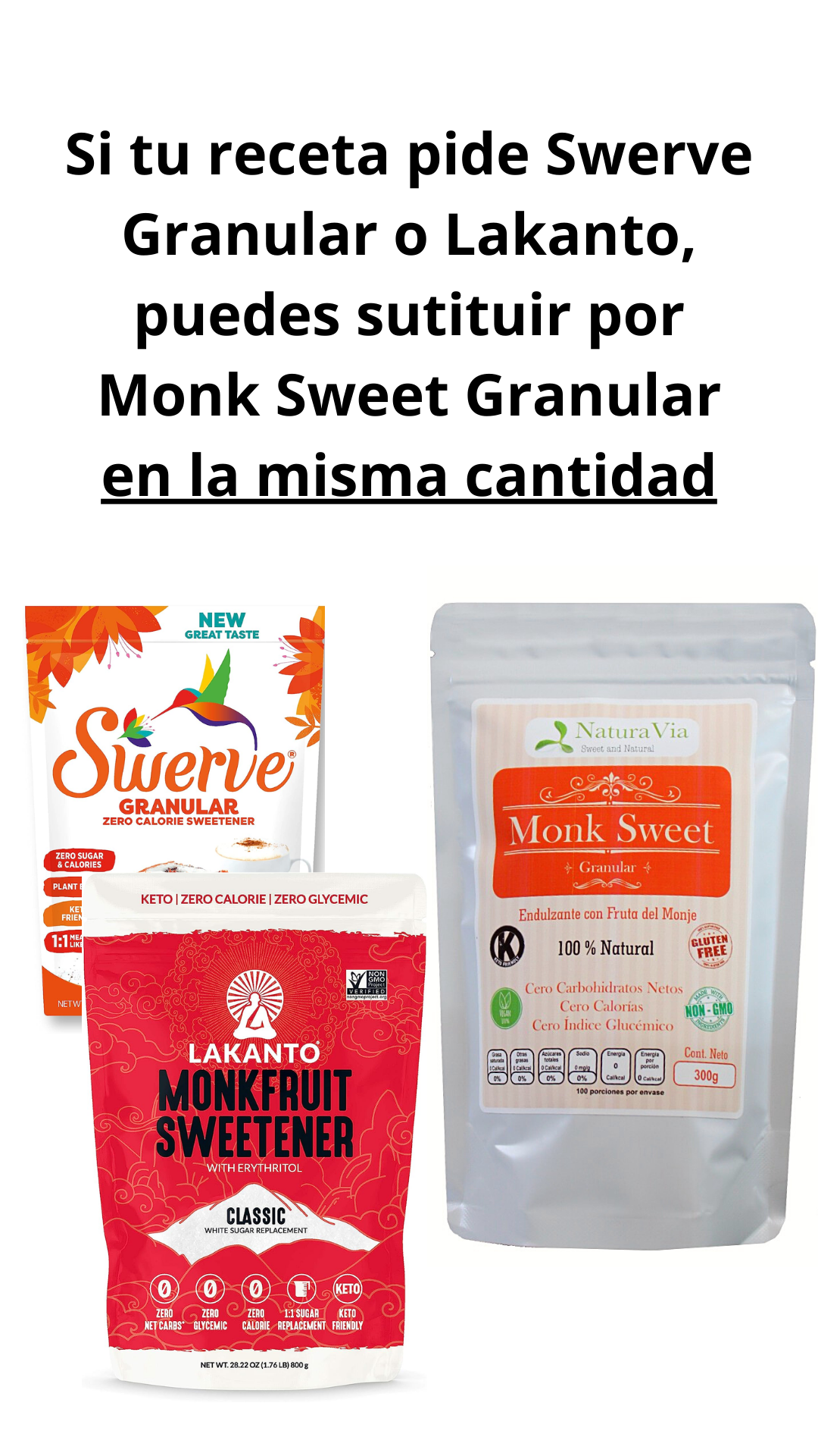 Monk Sweet Granular - Endulzante de Fruta del Monje