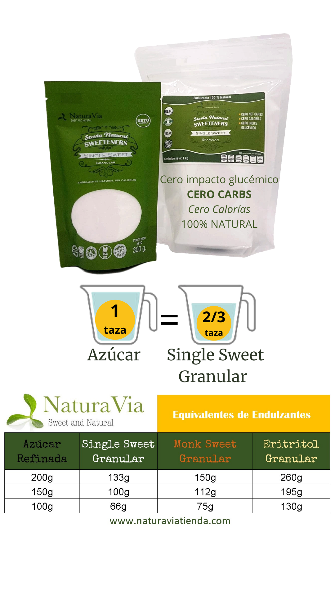 Single Sweet Granular - Endulzante Natural