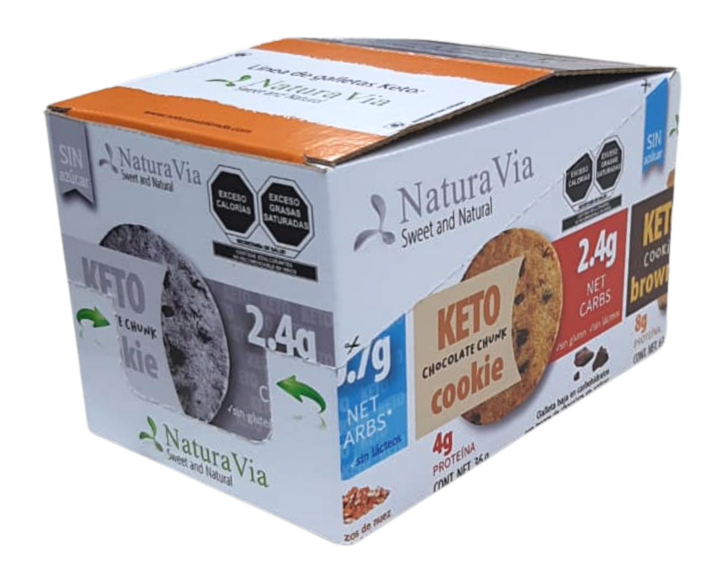 Caja Display para Línea de Galletas y Brownies NaturaVia (no incluye galletas)