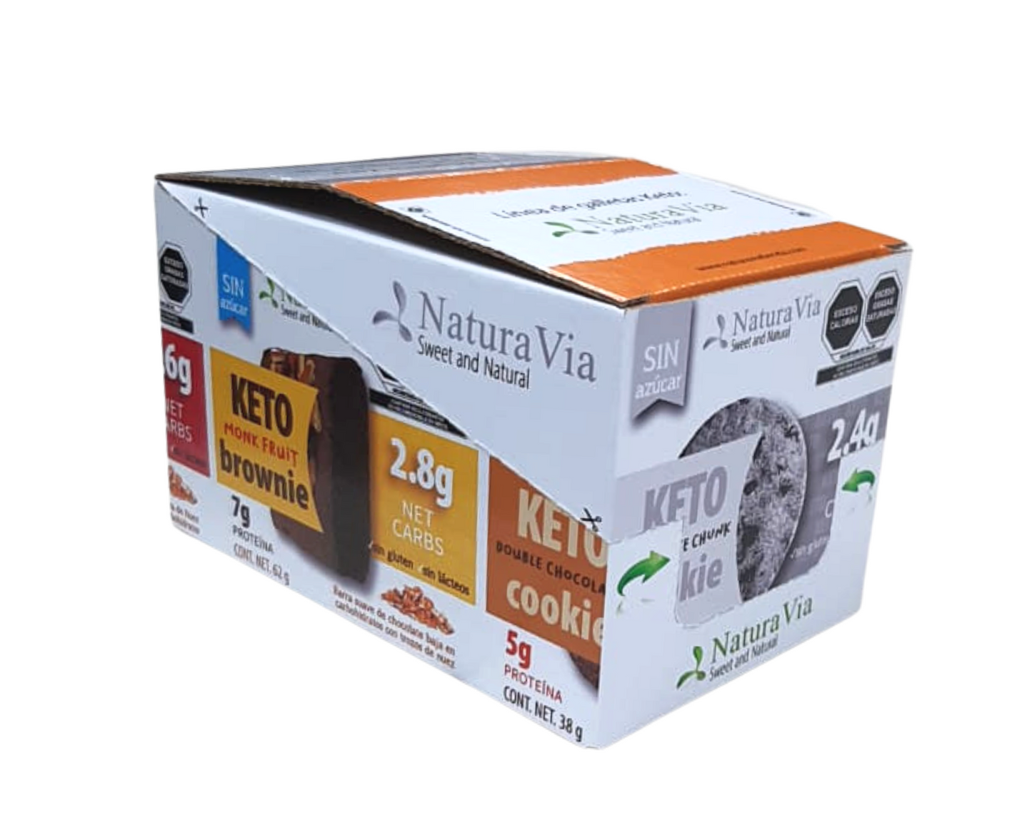 Caja Display para Línea de Galletas y Brownies NaturaVia (no incluye galletas)