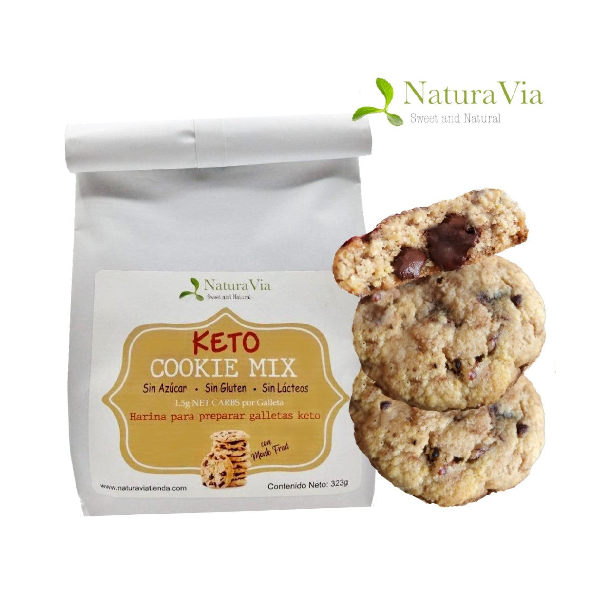 Keto Cookie Mix - Harina para preparar galletas con chispas keto