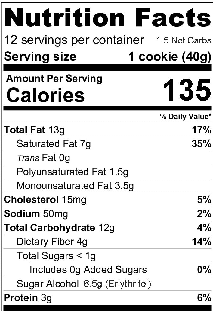 Keto Cookie Mix - Harina para preparar galletas con chispas keto