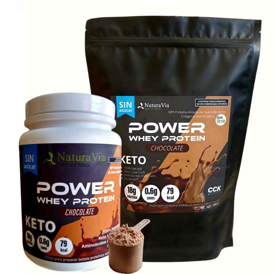 Proteína en Polvo de Chocolate- Keto, Sugar-Free
