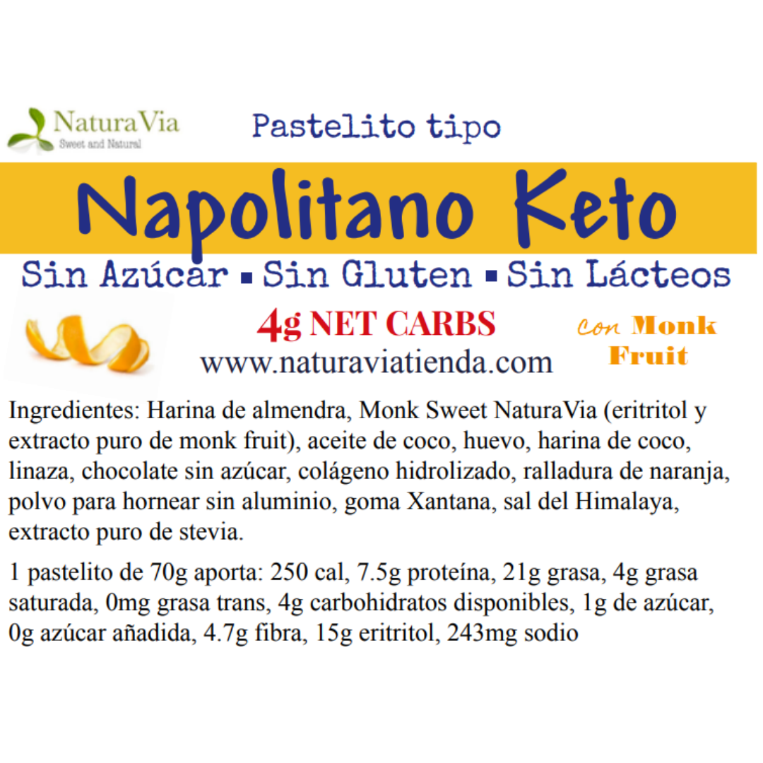Napolitano keto (disponible con envío express, requieren refrigeración)
