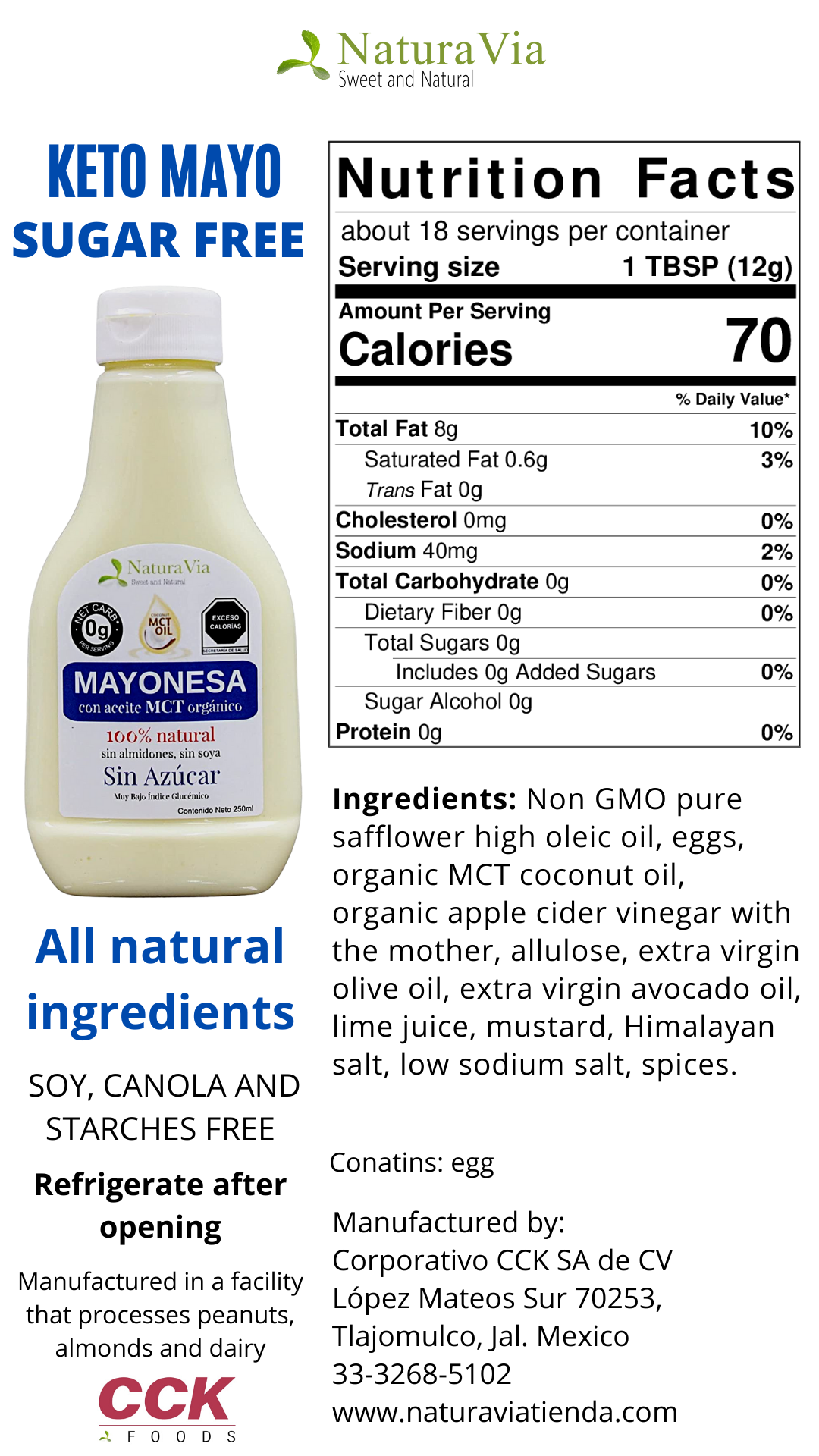 ¡Nueva! Mayonesa CERO NET CARBS