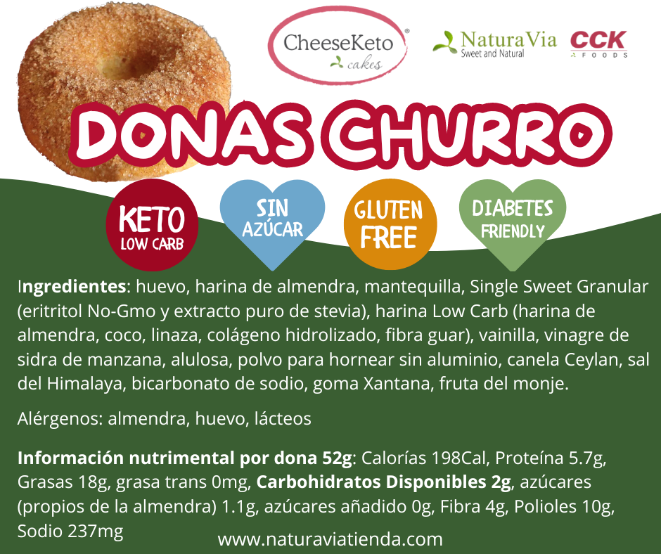 Donas Churro Keto - Paquete de 3