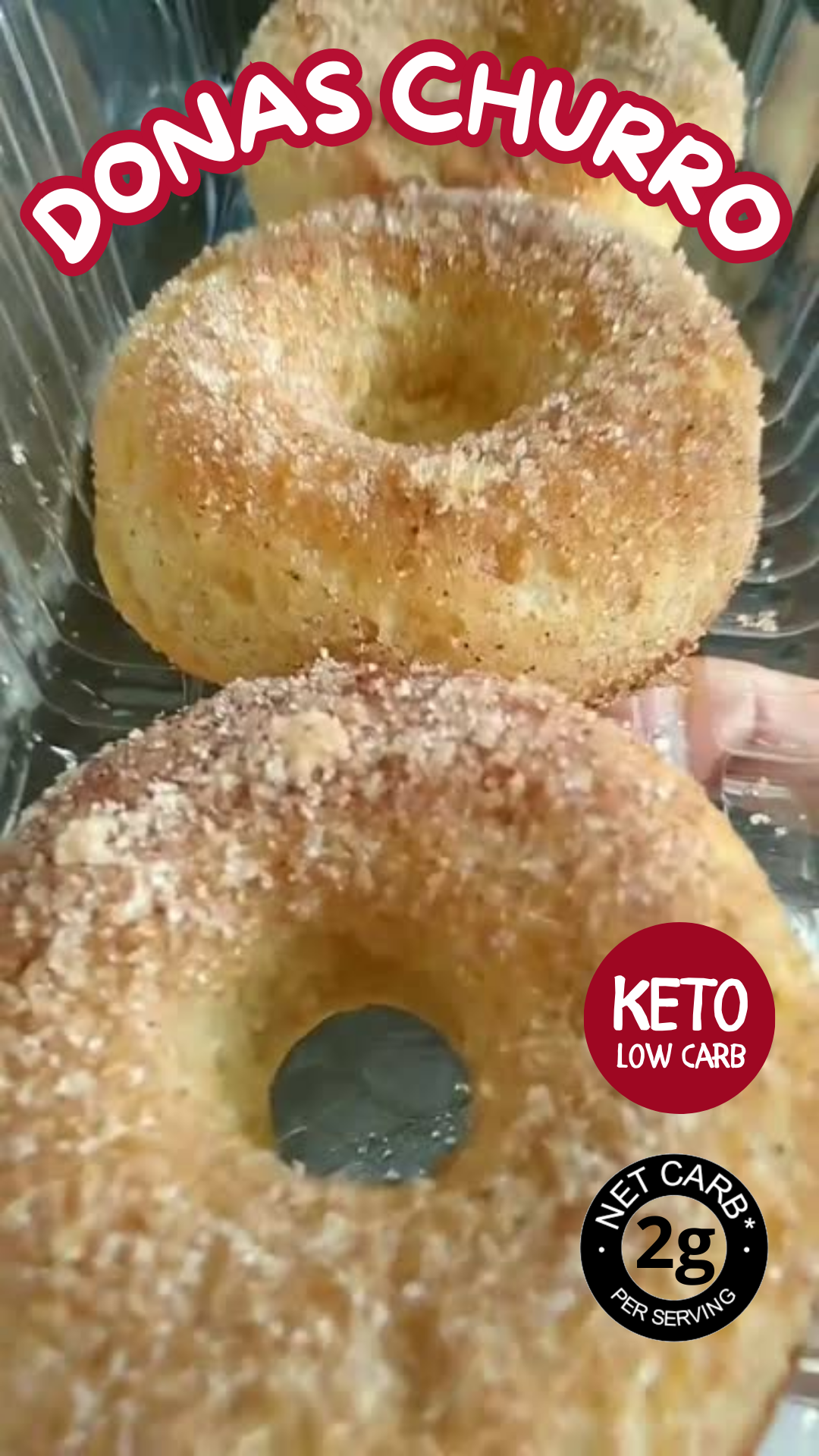 Donas Churro Keto - Paquete de 3