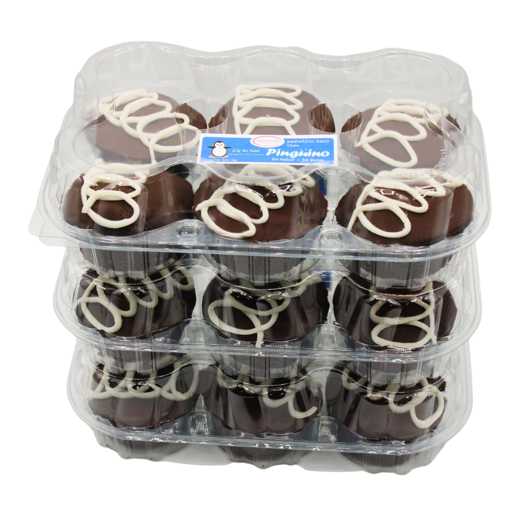 PAQUETE 48 Pastelitos tipo "Pingüino" KETO (ver condiciones de envío)