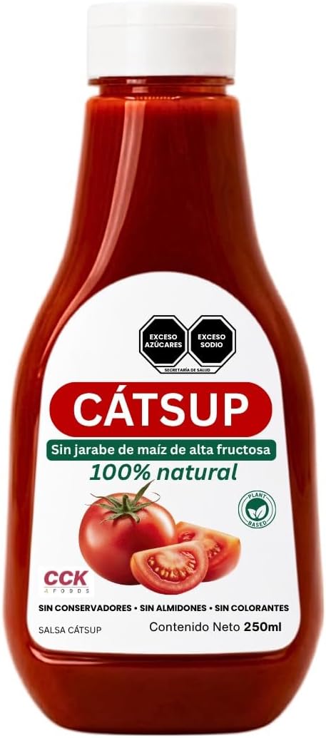 Catsup Natural con Azúcar de Caña | Sin Jarabe de Maíz de Alta Fructosa