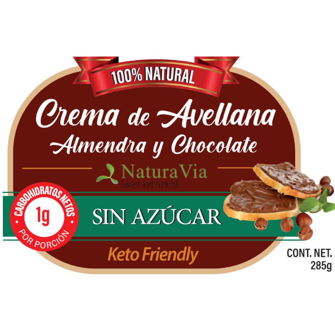 Crema de Avellana con Chocolate tipo "Nutella" KETO 285g