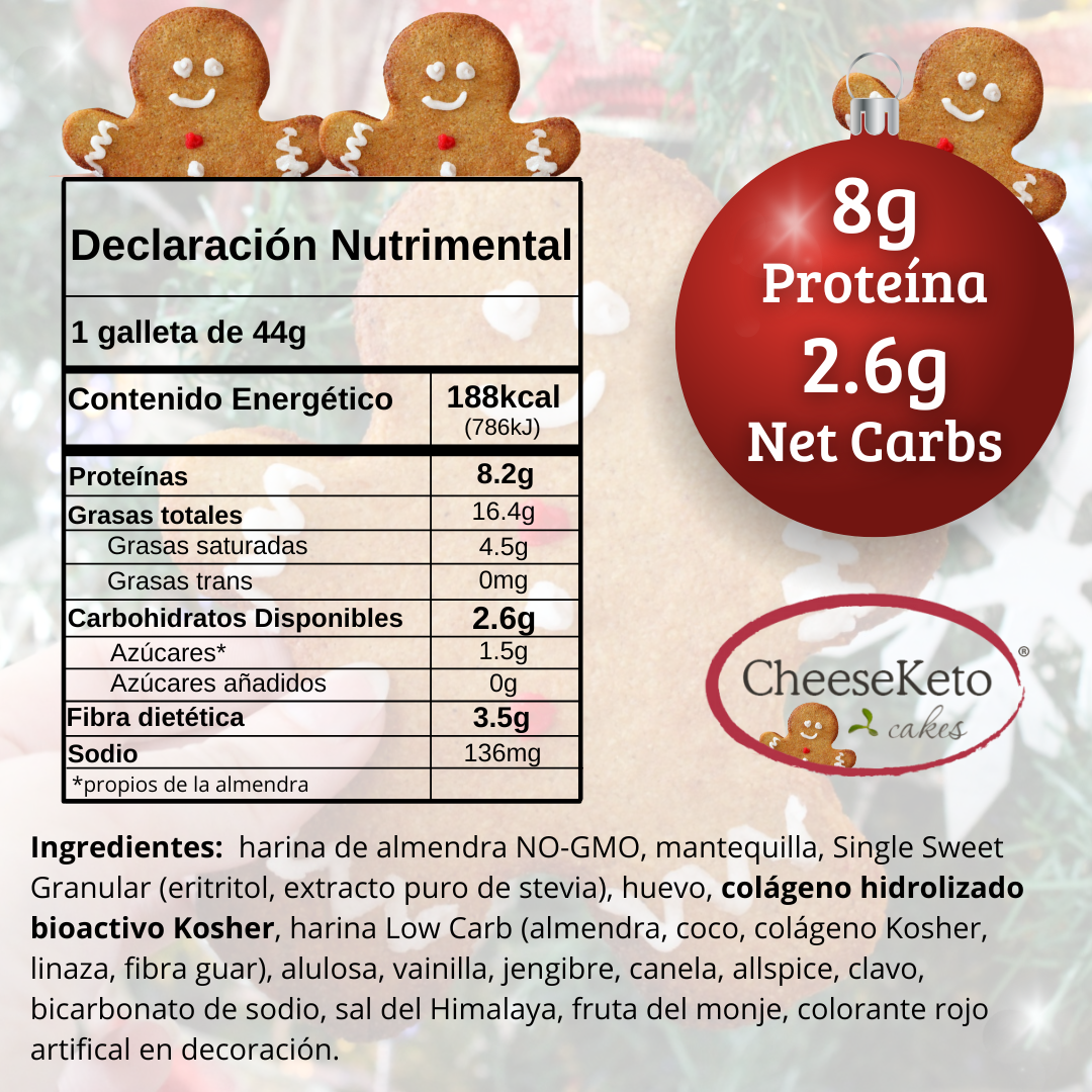 Paquete 5 Galletas de Jengibre Keto