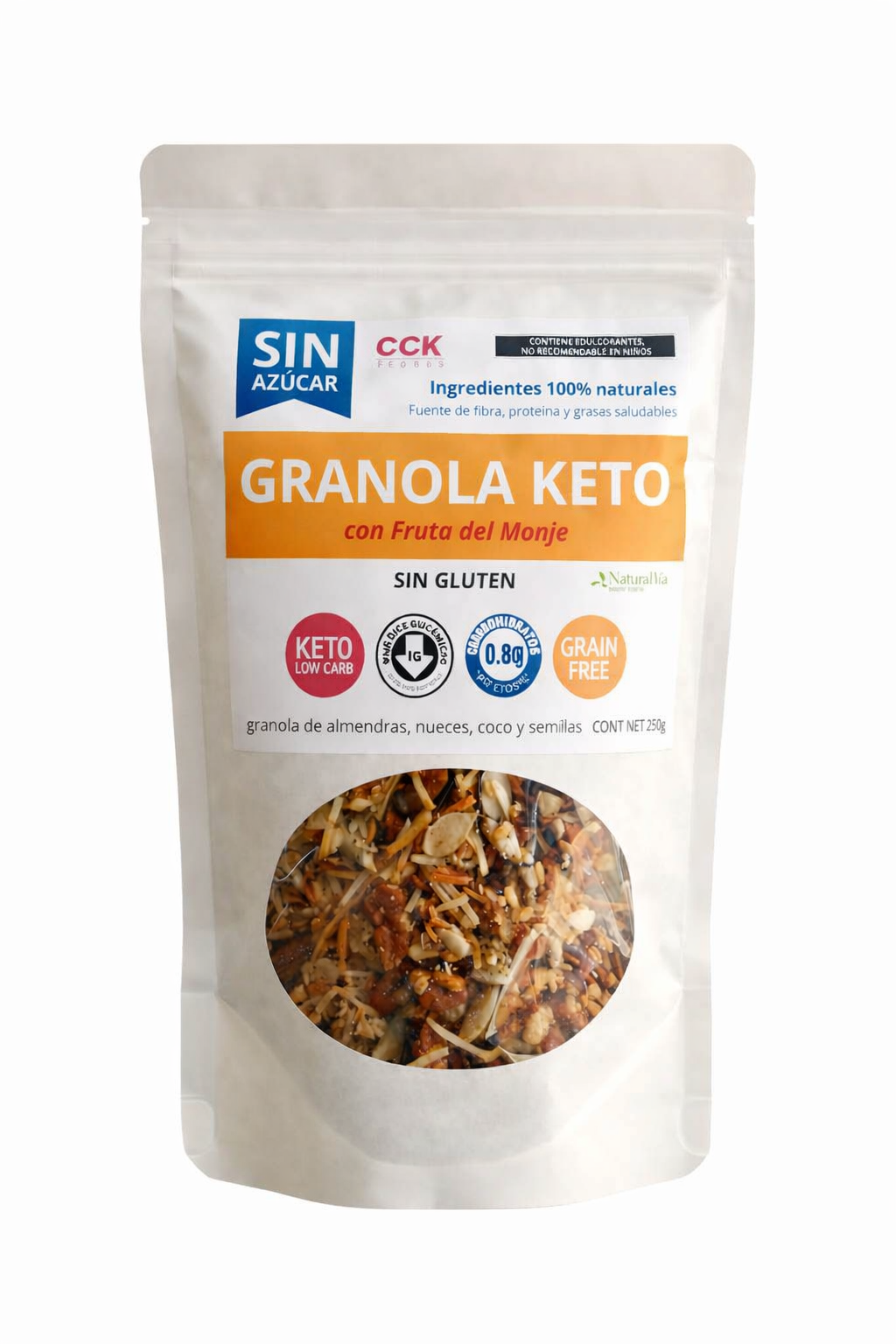 Keto Nut Granola con Monk Fruit