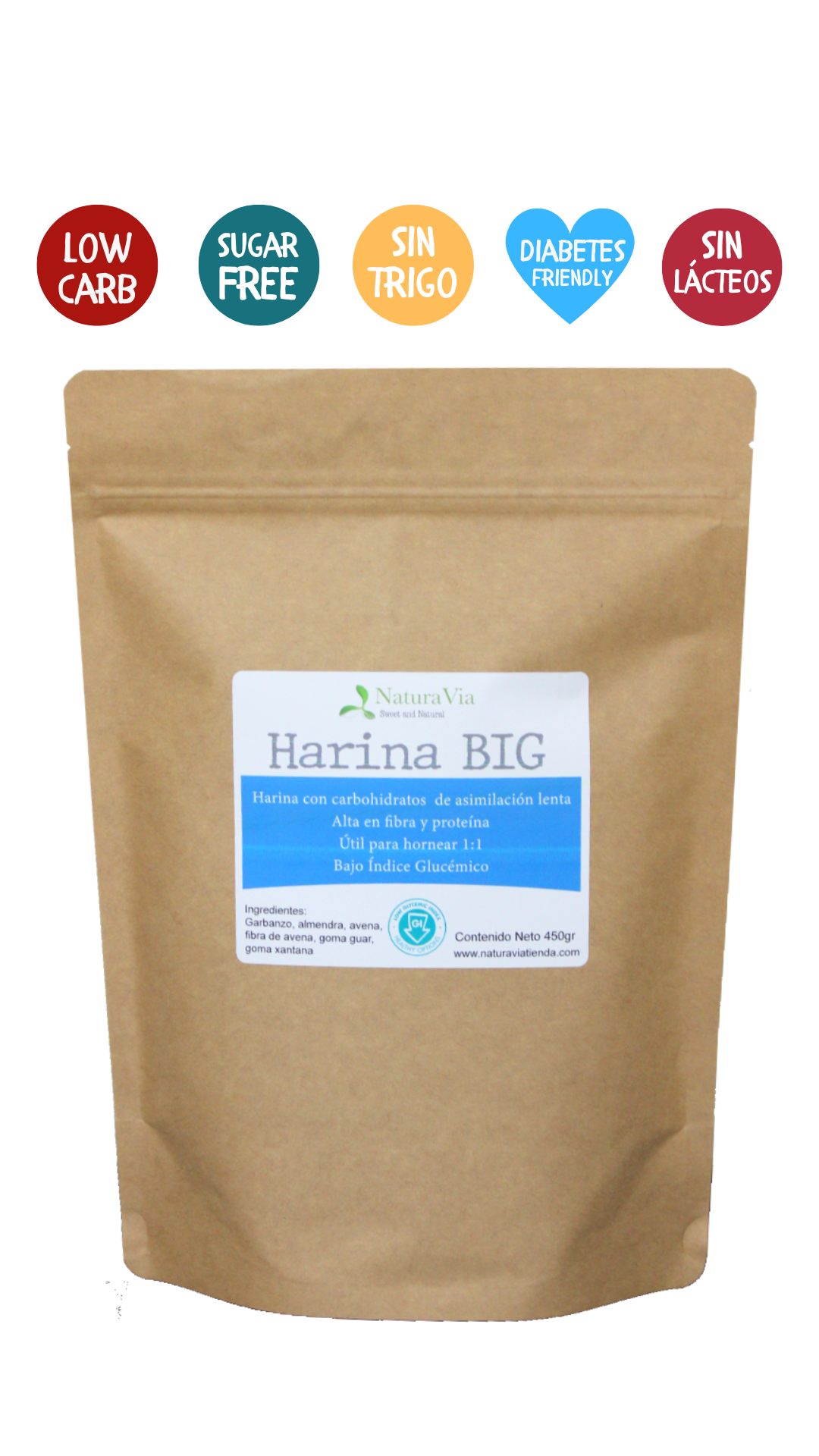 Harina BIG (Bajo índice Glucémico) - Sustituto 1:1 Harina para hornear
