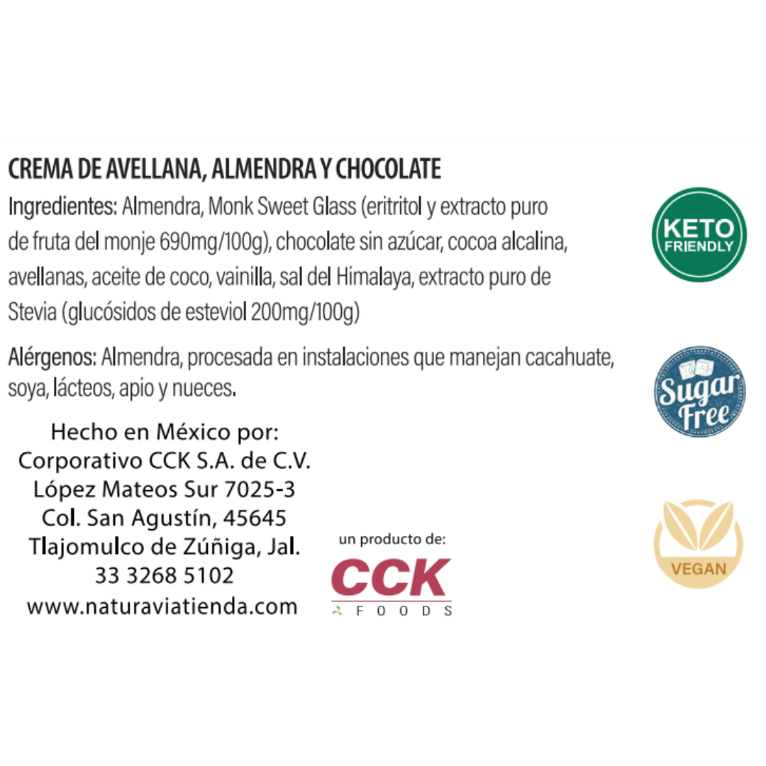 Crema de Avellana con Chocolate tipo "Nutella" KETO 285g