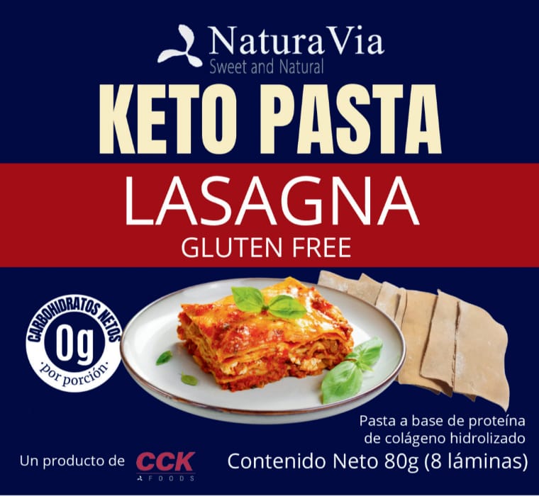 Keto Pasta - Lasaña 2 Bolsas de 40g c/u en caja Nuevo Producto