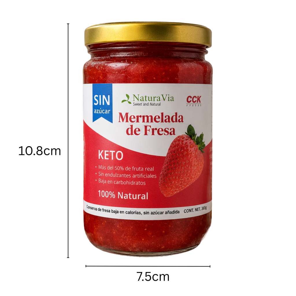 Mermelada de Fresa Keto | Sin Azúcar | 365 g
