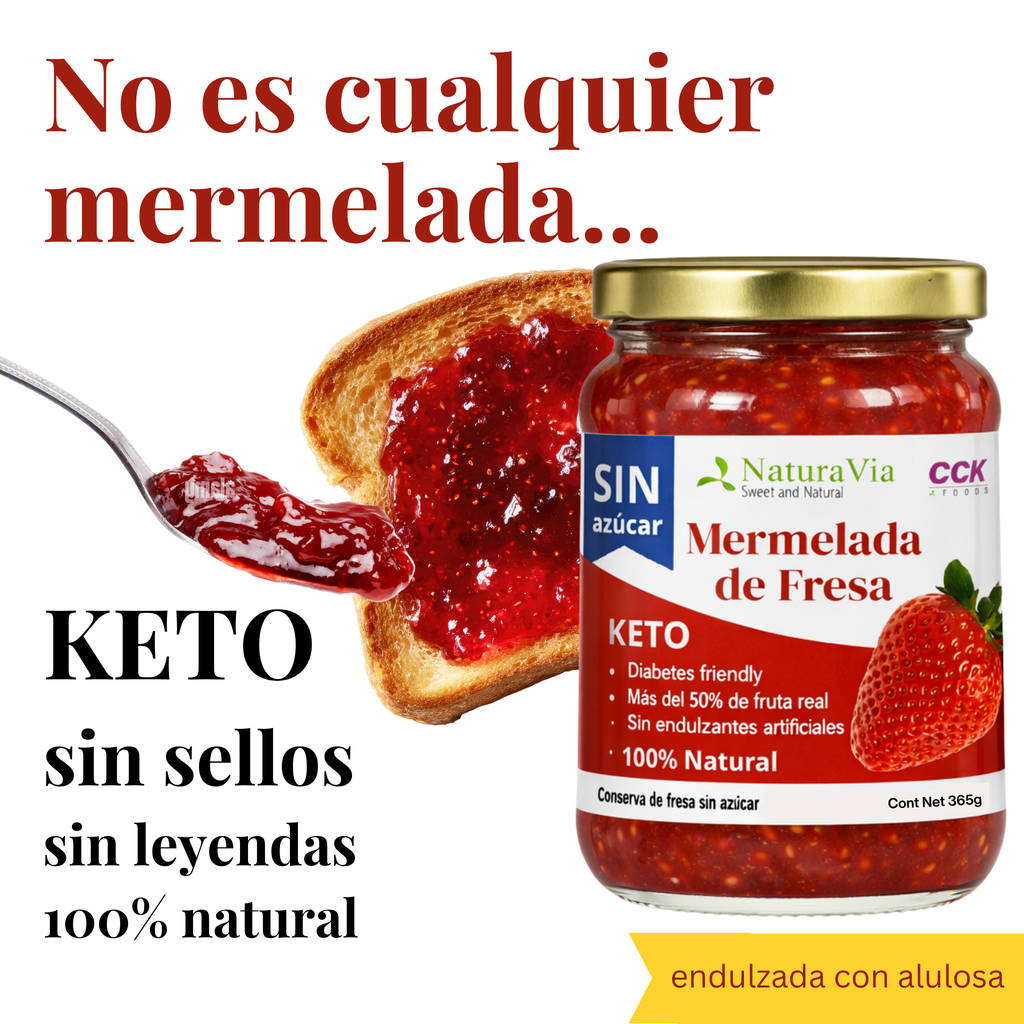 Mermelada de Fresa Keto | Sin Azúcar | 365 g