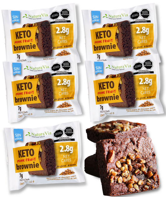 Paquete 5 Brownies Keto 62g c/u