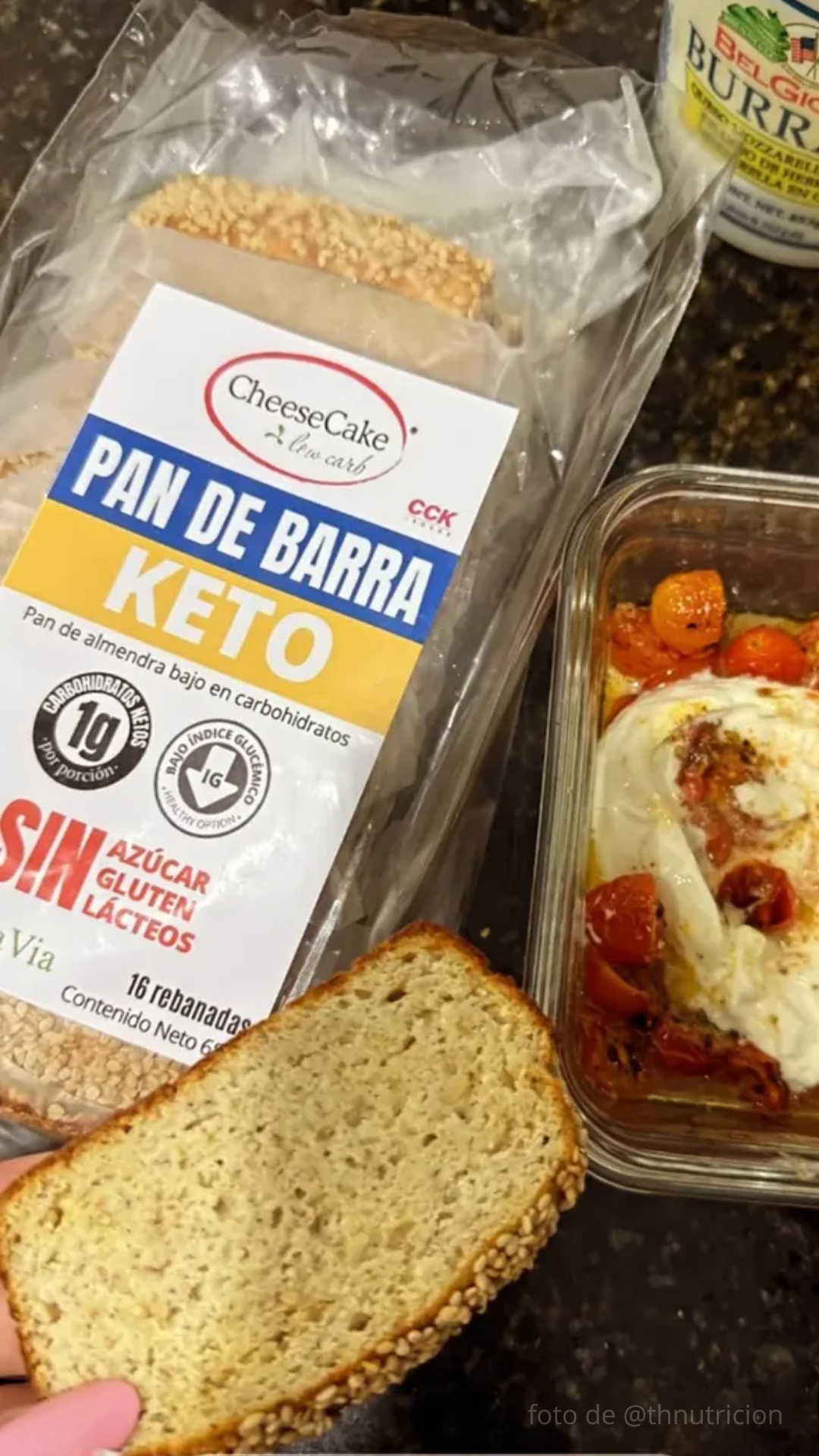 Pan de Barra Keto (sólo disponible para ciertos CP requiere refrigeracón y envio express)
