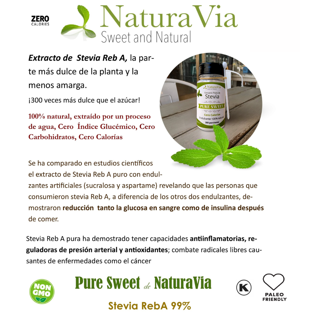 Pure Sweet - Extracto puro de Stevia para bebidas