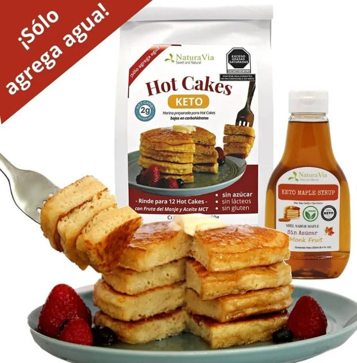 Paquete Hotcakes Keto + Miel sabor Maple