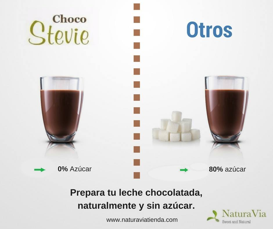 ChocoStevie - Polvo para preparar bebida de Chocolate sin azúcar