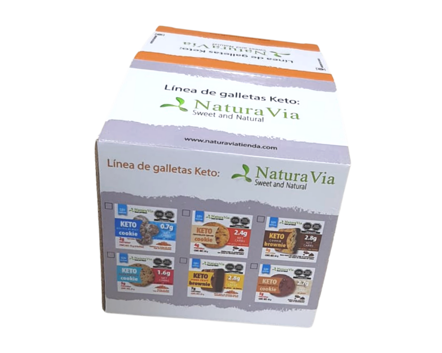Caja Display para Línea de Galletas y Brownies NaturaVia (no incluye galletas)