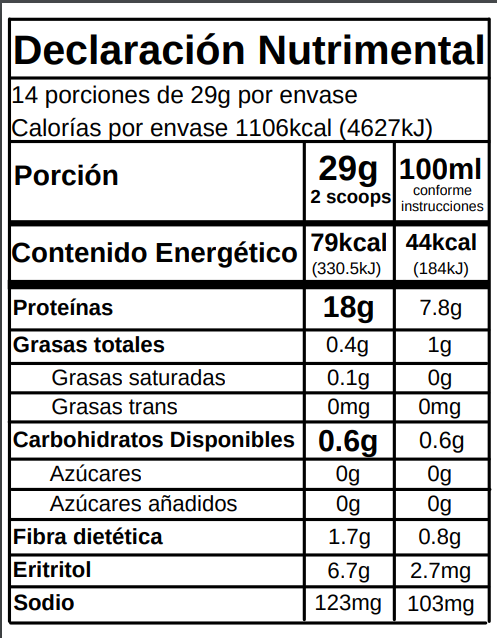 Proteína en Polvo de Chocolate- Keto, Sugar-Free