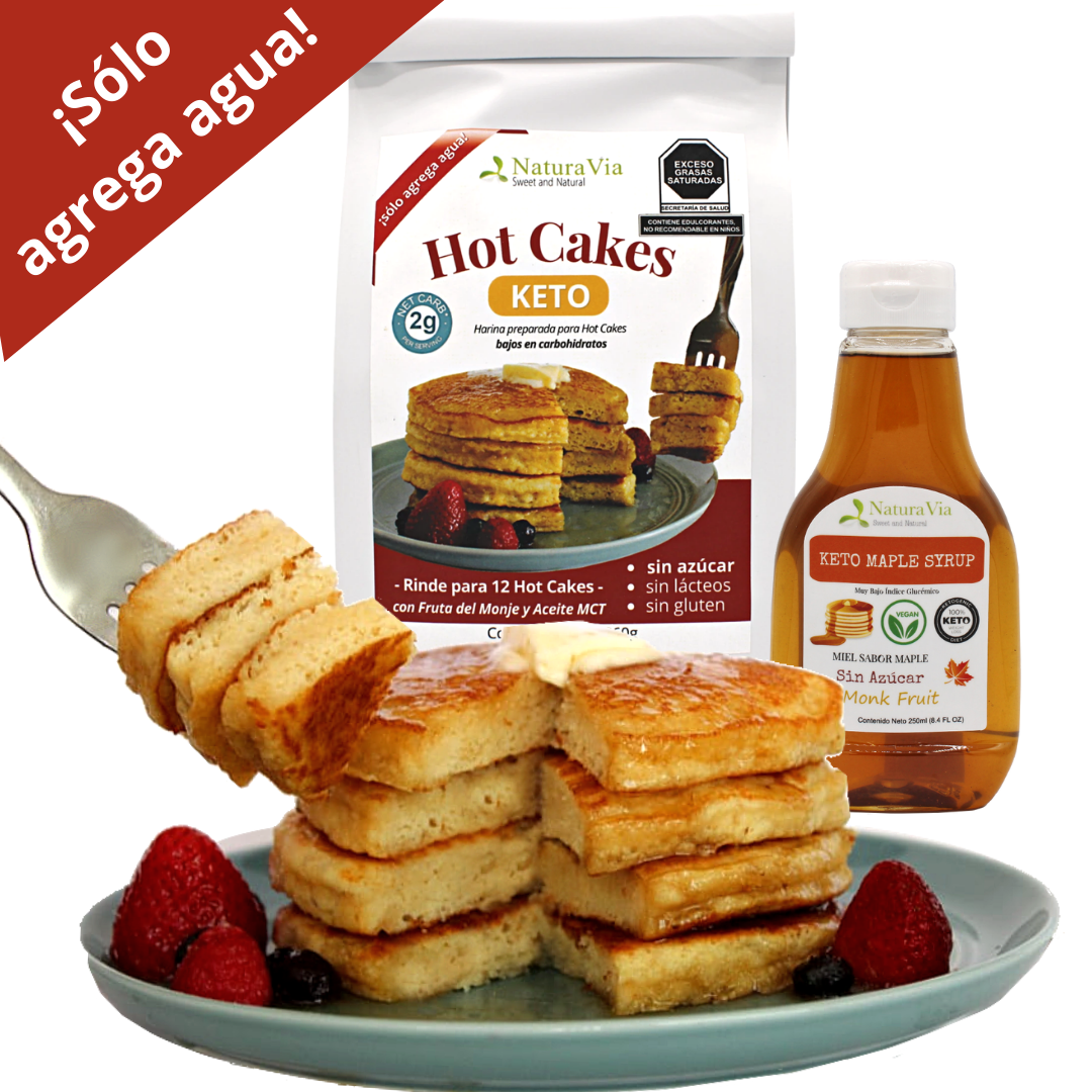 ¡NUEVA! Harina para HotCakes Keto  ¡Sólo agrega agua!