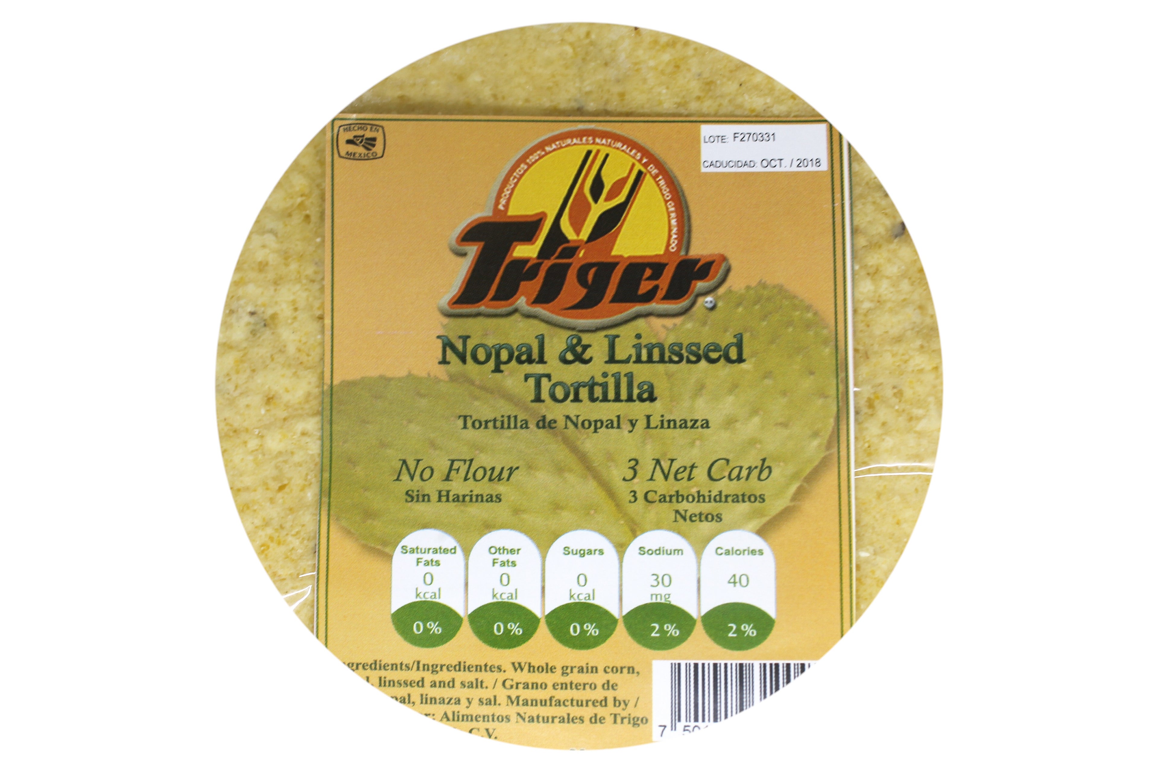 Tortillas Low Carb Triger de Nopal y Linaza