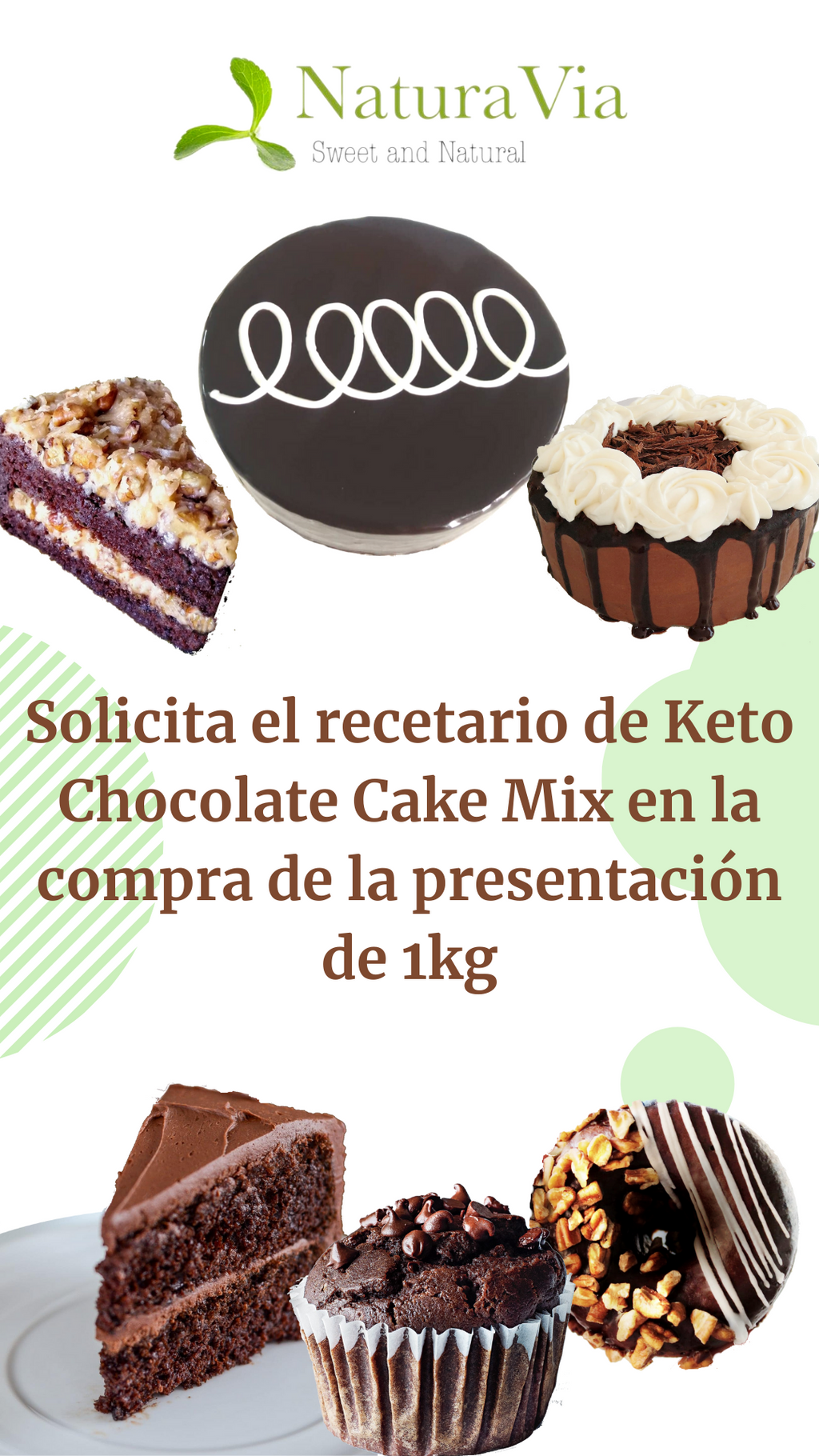 Keto Chocolate Cake Mix - Harina para preparar pastel de chocolate