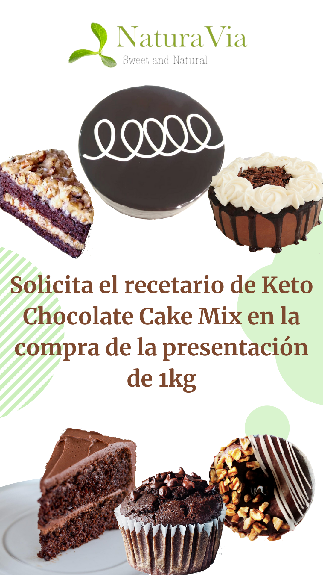 Keto Chocolate Cake Mix - Harina para preparar pastel de chocolate