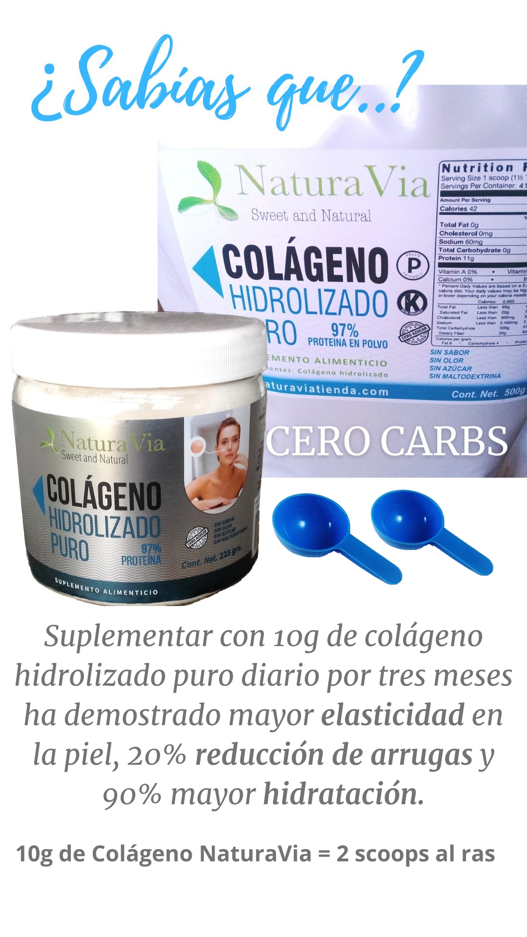 Colágeno Hidrolizado Puro - 97% Proteína, Cero Carbs