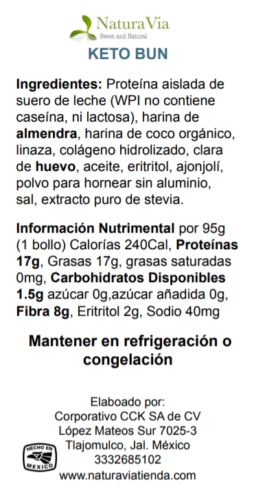 Keto Bun para Hamburguesa (ENVIO SOLO EXPRESS CIERTOS CP)