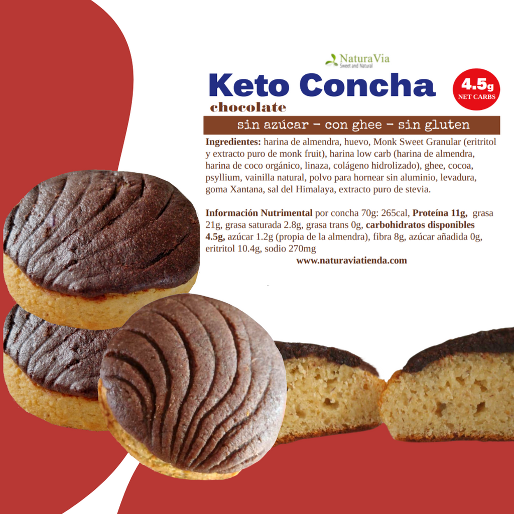 Concha Keto Chocolate 70g (requiere envío express)
