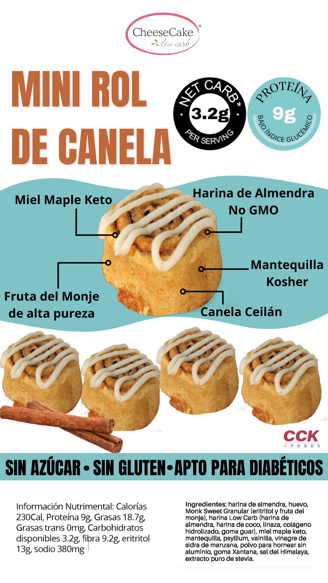 Roles de Canela Keto (envíos express y ZMG)
