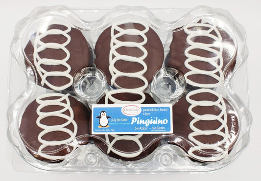 Pastelito tipo "Pingüino" Keto  Paquete de 6 (FORANEO SÓLO ENVIO EXPRESS - REFRIGERADO)