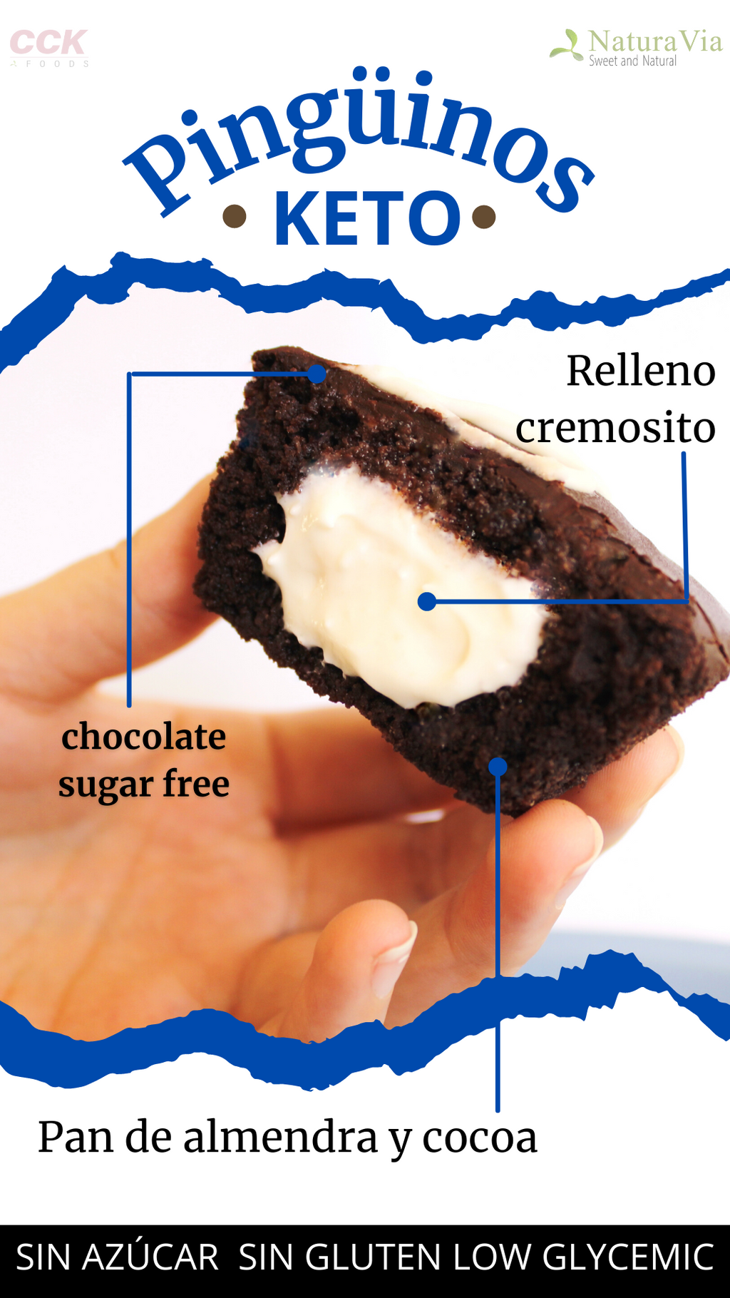 PAQUETE 48 Pastelitos tipo "Pingüino" KETO (ver condiciones de envío)
