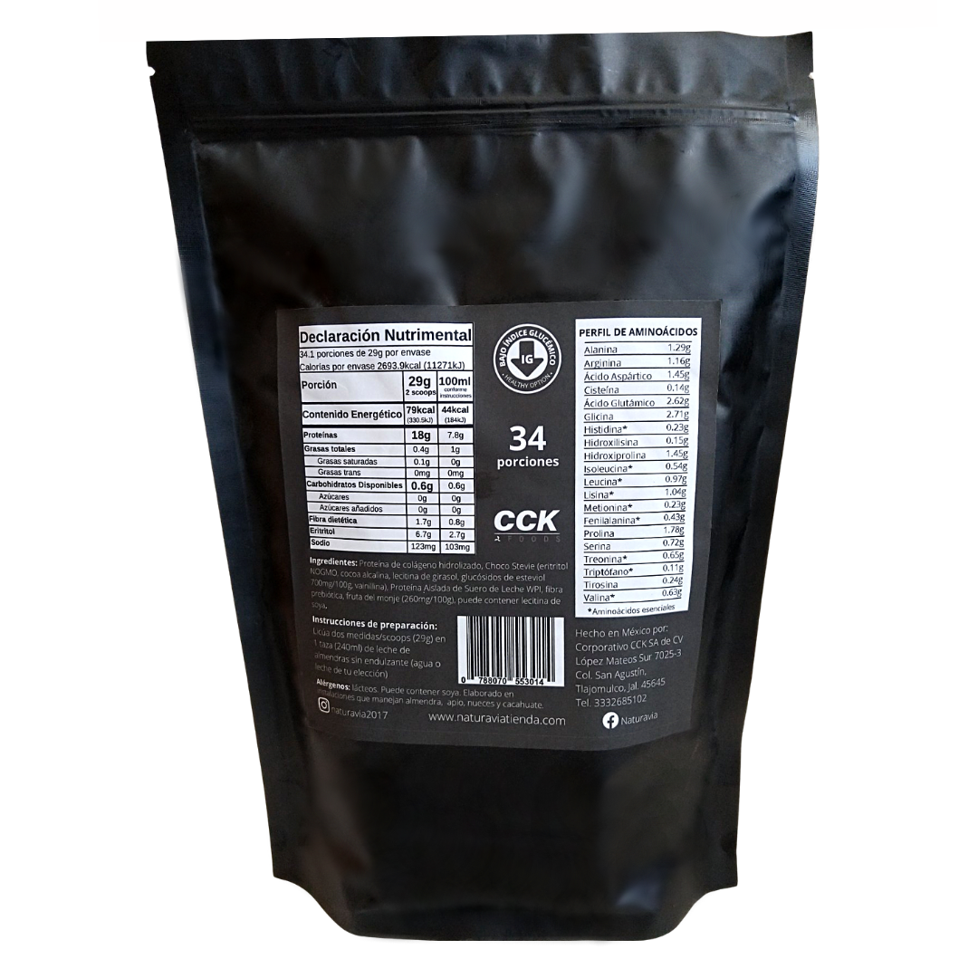 Proteína en Polvo de Chocolate- Keto, Sugar-Free