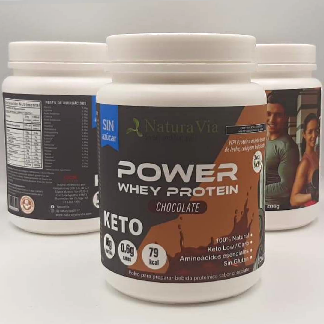 Proteína en Polvo de Chocolate- Keto, Sugar-Free