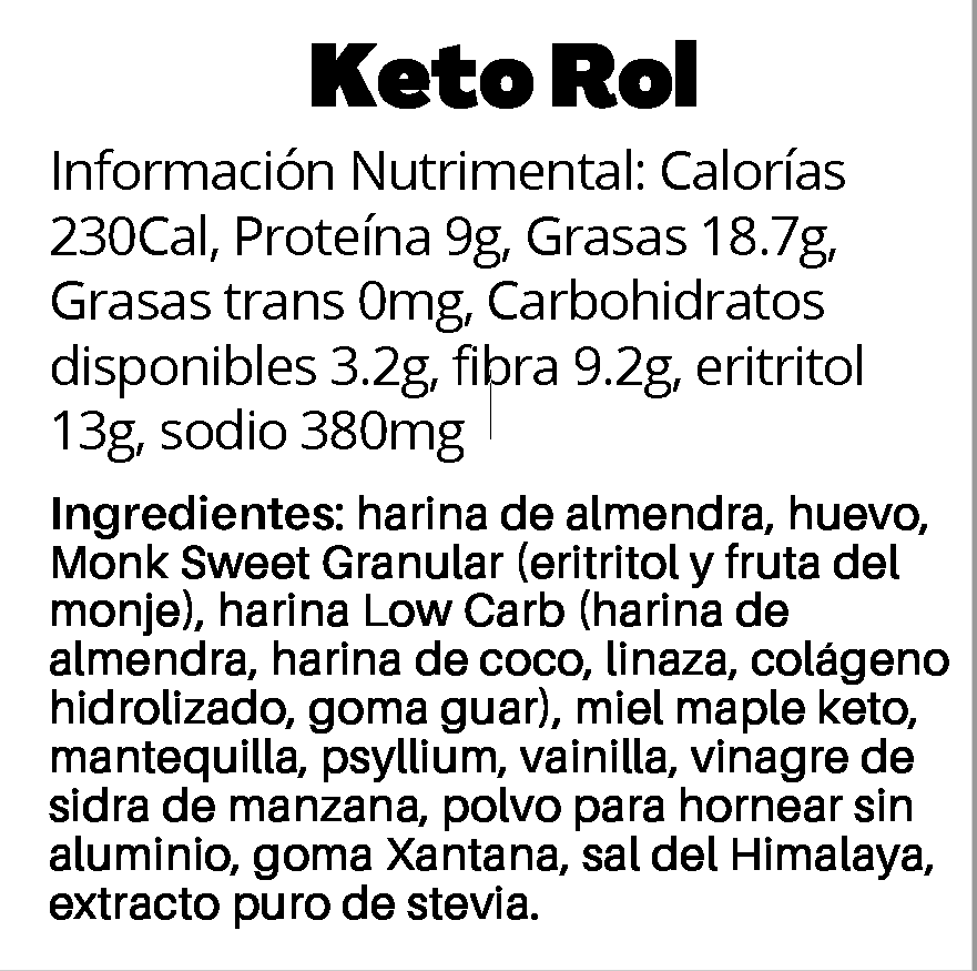 Roles de Canela Keto (envíos express y ZMG)