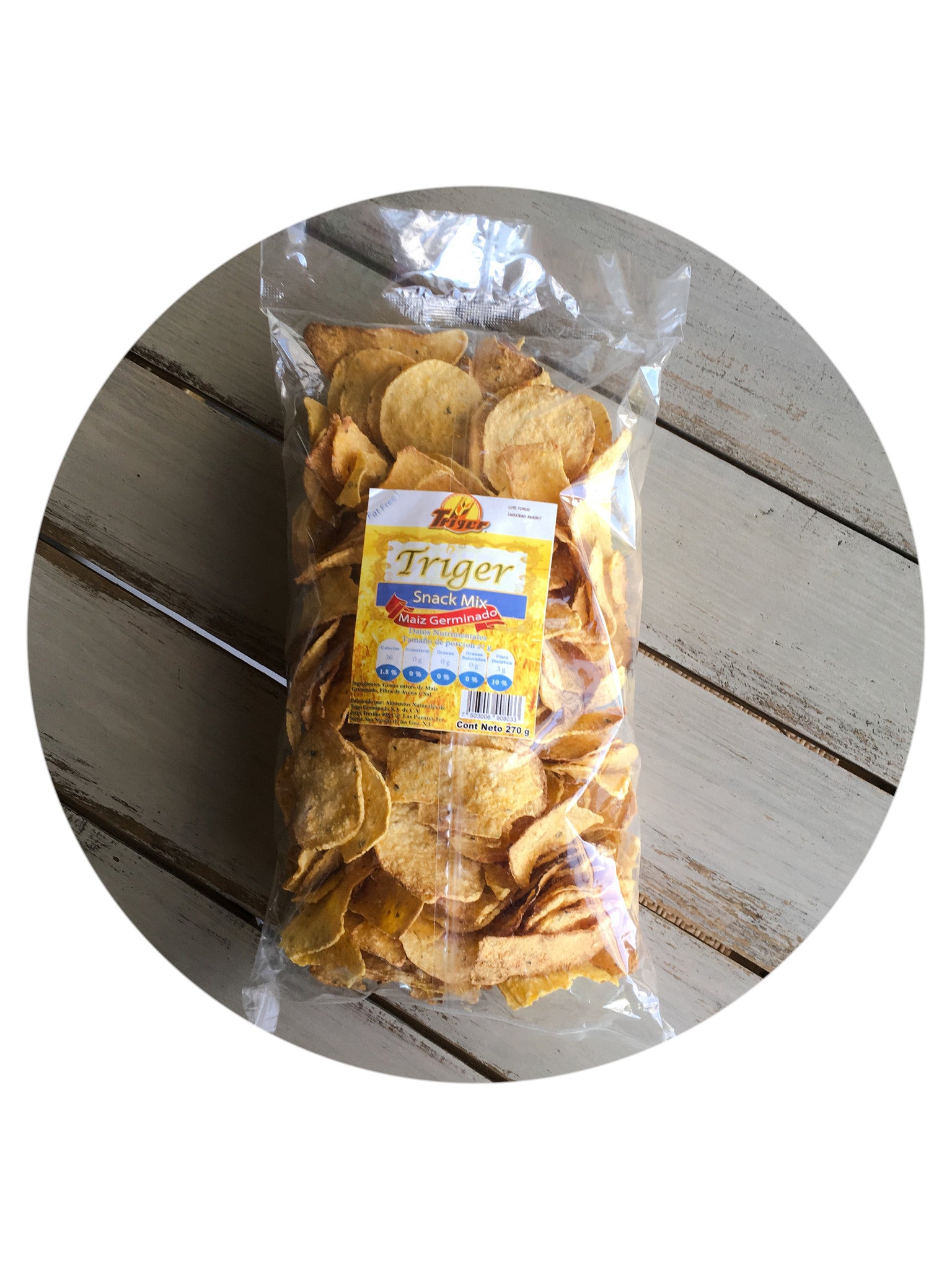 Totopos de Maiz Germinado Triger de 270 gr