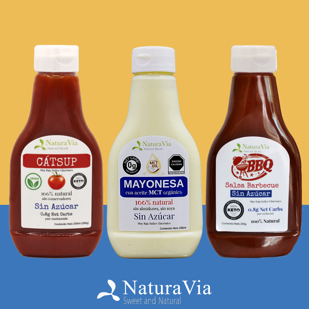 Burger Trio:  Catsup+Mayonesa+BBQ