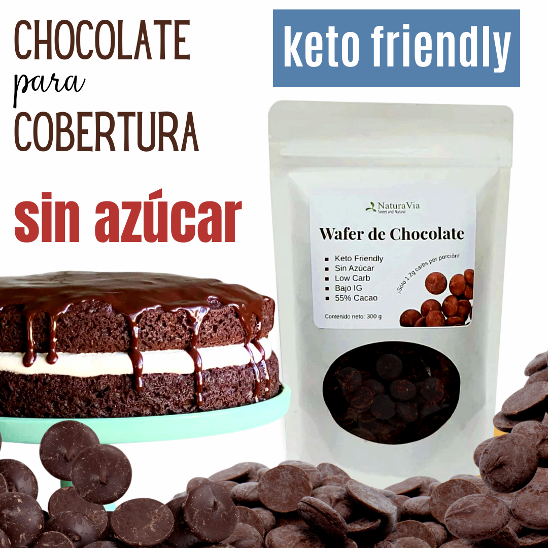 Wafer de Chocolate  - sin azúcar, para cobertura